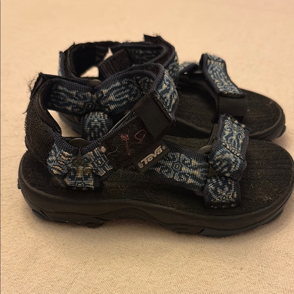 Teva Black and Blue Sport Sandals with Adjustable Straps